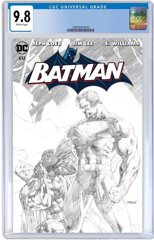 BATMAN #612 JIM LEE FOIL LA MOLE B&W VARIANT LIMITED TO 1000 COPIES CGC 9.8 PREORDER