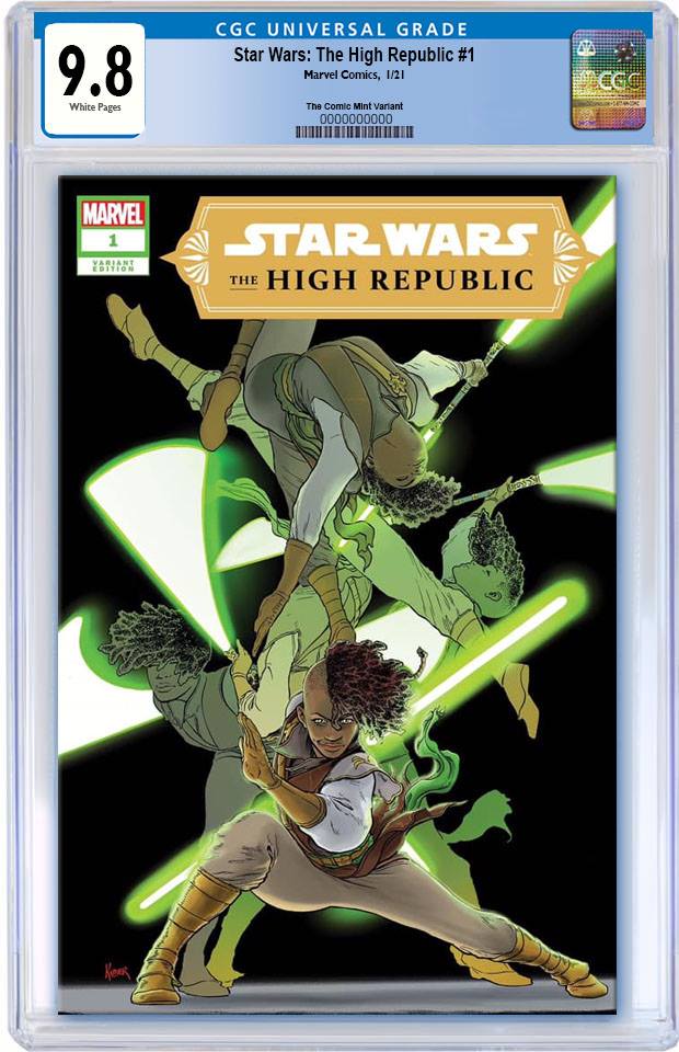 STAR WARS HIGH REPUBLIC #1 AARON KUDER VARIANT LIMITED TO 600 WITH NUMBERED COA CGC 9.8 PREORDER