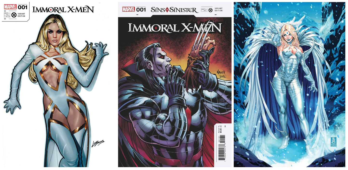 IMMORAL X-MEN #1 PABLO VILLALOBOS VARIANT LIMITED TO 500 COPIES WITH NUMBERED COA + 1:25 & 1:50