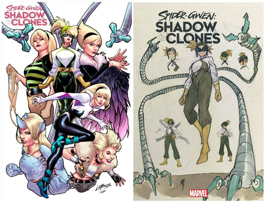 SPIDER-GWEN SHADOW CLONES #1 PABLO VILLALOBOS VARIANT LIMITED TO 600 COPIES WITH NUMBERED COA + 1:10 VARIANT