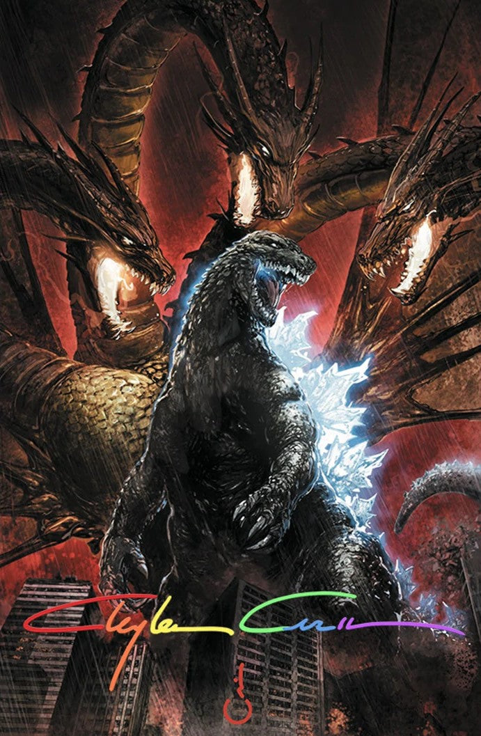 GODZILLA RIVALS VS KING GHIDORAH #1 CLAYTON CRAIN VIRGIN VARIANT LIMITED TO 850 INFINITY SIGNED WITH COA