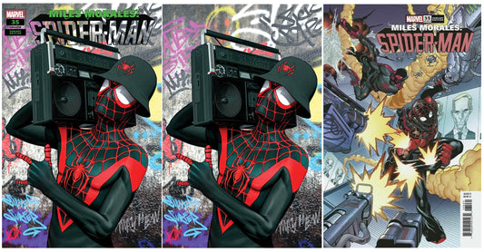 MILES MORALES: SPIDER-MAN #35 MIKE MAYHEW TRADE/VIRGIN VARIANT SET LIMITED TO 1000 SETS & 1:25 GARRON VARIANT