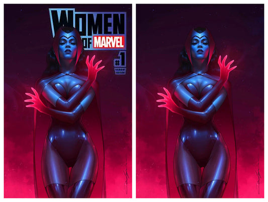 WOMEN OF MARVEL #1 JEEHYUNG LEE SCARLET WITCH TRADE/VIRGIN VARIANT SET
