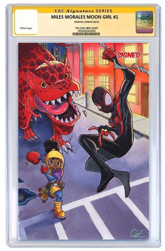 MILES MORALES MOON GIRL #1 CHRISSIE ZULLO VIRGIN VARIANT LIMITED TO 600 WITH COA CGC SS PREORDER