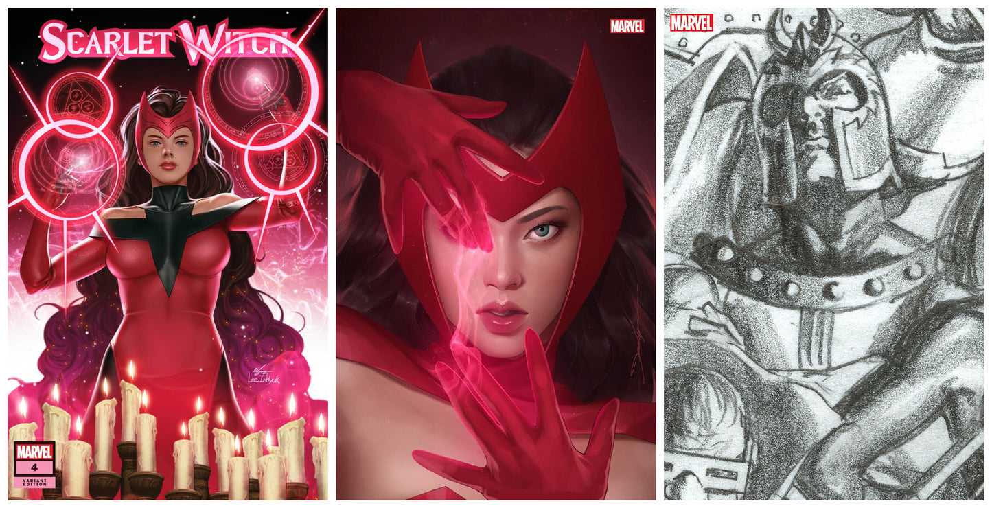SCARLET WITCH #4 INHYUK LEE VARIANT LIMITED TO 800 COPIES WITH NUMBERED COA + 1:50 & 1:100 VARIANTS