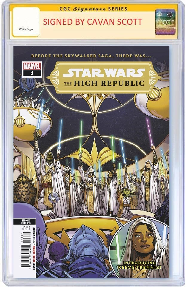 STAR WARS HIGH REPUBLIC #1 2ND PRINT SIGNED BY WRITER - CAVAN SCOTT CGC SS PREORDER