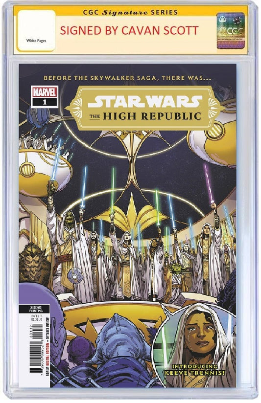 STAR WARS HIGH REPUBLIC #1 2ND PRINT SIGNED BY WRITER - CAVAN SCOTT CGC SS PREORDER