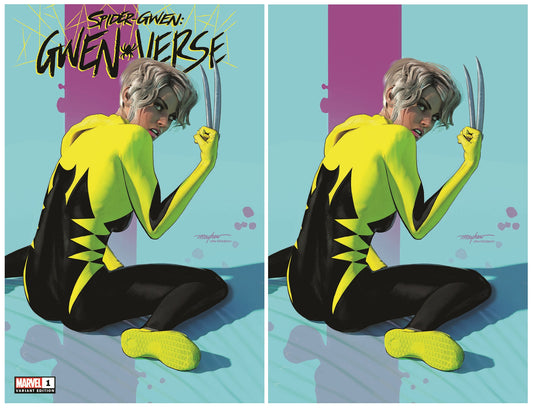 SPIDER-GWEN: GWENVERSE #1 MIKE MAYHEW TRADE/VIRGIN VARIANT SET LIMITED TO 1000 SETS