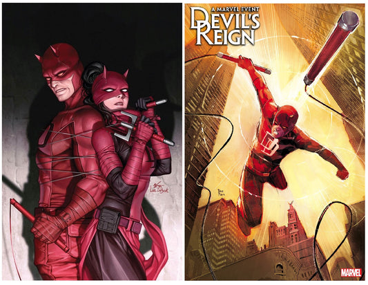 DEVIL'S REIGN OMEGA #1 INHYUK LEE VIRGIN VARIANT LIMITED TO 1000 COPIES WITH NUMBERED COA & 1:25 REIS VARIANT