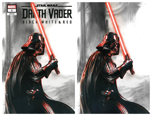 STAR WARS DARTH VADER BLACK WHITE AND RED #1 GABRIELE DELL'OTTO TRADE/VIRGIN VARIANT SET LIMITED TO 666 SETS WITH NUMBERED COA