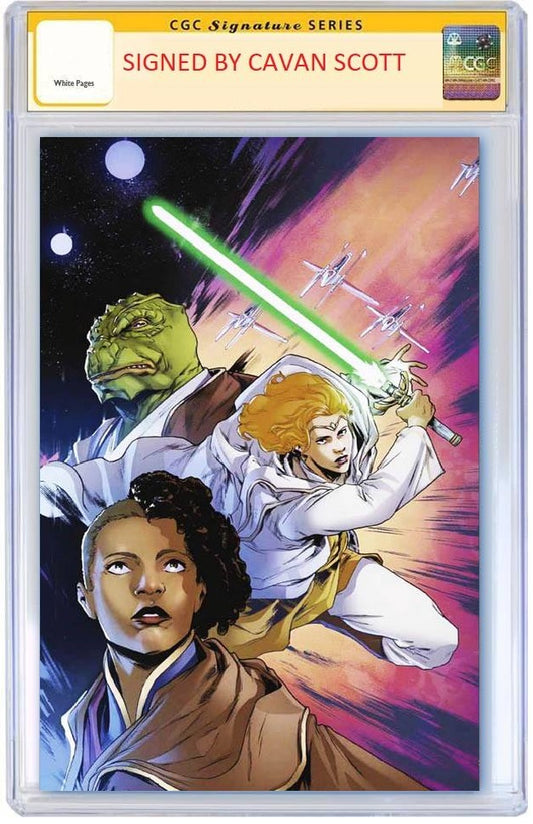 STAR WARS HIGH REPUBLIC #2 PAOLO VILLANELLI VIRGIN VARIANT LIMITED TO 1000 CGC SS SIGNED BY CAVAN SCOTT
