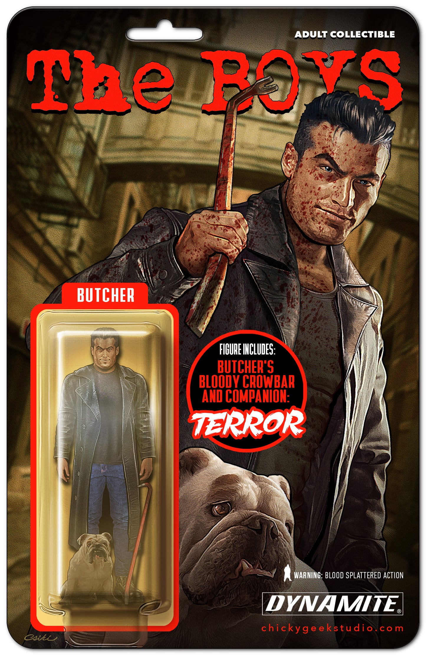 THE BOYS #1 ROB CSIKI BUTCHER & TERROR ACTION FIGURE VARIANT LIMITED TO 500 COPIES