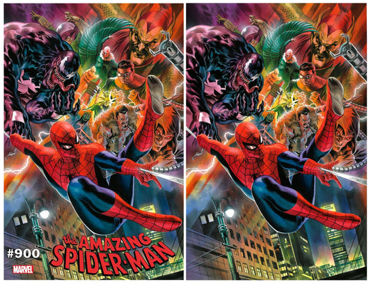 AMAZING SPIDER-MAN #6 (900TH ISSUE) FELIPE MASSAFERA TRADE/VIRGIN VARIANT SET LIMITED TO 800 SETS WITH NUMBERED COA