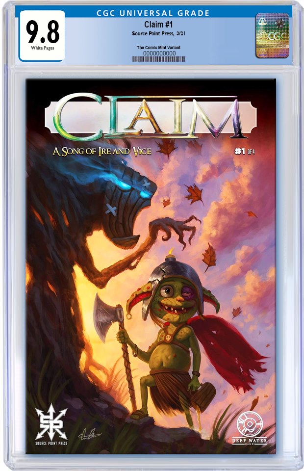 CLAIM SONG OF IRE AND VICE #1 AARON BARTLING TRADE DRESS VARIANT LIMITED TO 500 CGC 9.8 PREORDER