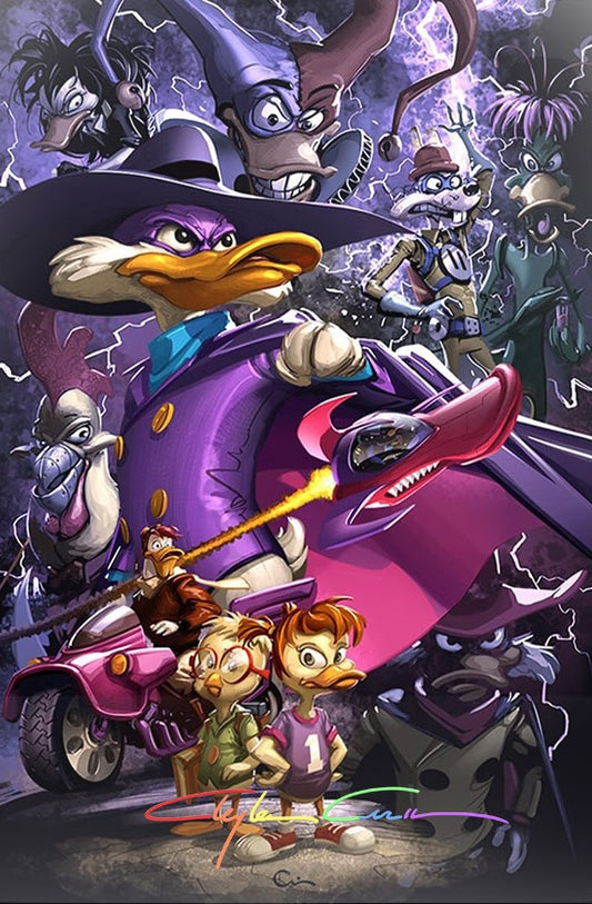DARKWING DUCK #1 CLAYTON CRAIN VIRGIN VARIANT LIMITED TO 750 COPIES WITH NUMBERED COA INBFINITY SIGNED WITH COA