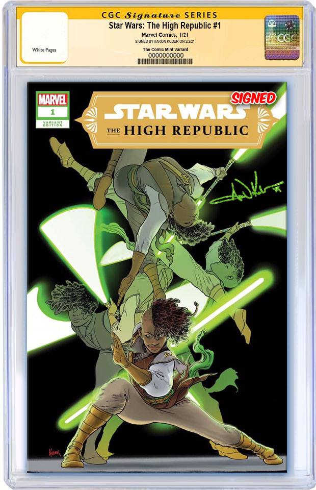 STAR WARS HIGH REPUBLIC #1 AARON KUDER VARIANT LIMITED TO 600 WITH NUMBERED COA CGC SS PREORDER
