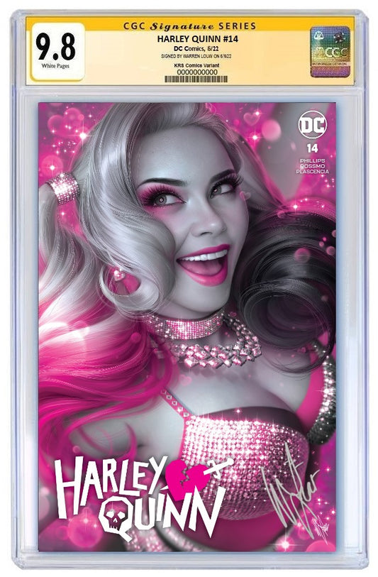 HARLEY QUINN #14 WARREN LOUW TRADE DRESS LIMITED TO 3000 CGC SS 9.8