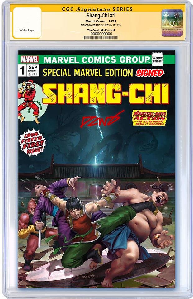 SHANG-CHI #1 DERRICK CHEW HOMAGE VARIANT LIMITED TO 1000 COPIES WITH NUMBERED COA CGC SS 9.8