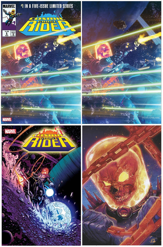 COSMIC GHOST RIDER #1 RAHZZAH TRADE/VIRGIN VARIANT SET LIMITED TO 600 SETS WITH NUMBERED COA + 1:25 & 1:100 VARIANT