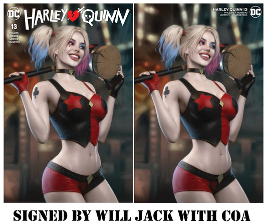 HARLEY QUINN #13 WILL JACK TRADE/MINIMAL TRADE DRESS VARIANT SET LIMITED TO 1500 SETS SIGNED WITH COA