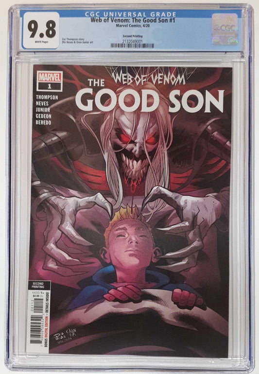 WEB OF VENOM GOOD SON #1 2ND PRINT KNULL COVER CGC 9.8