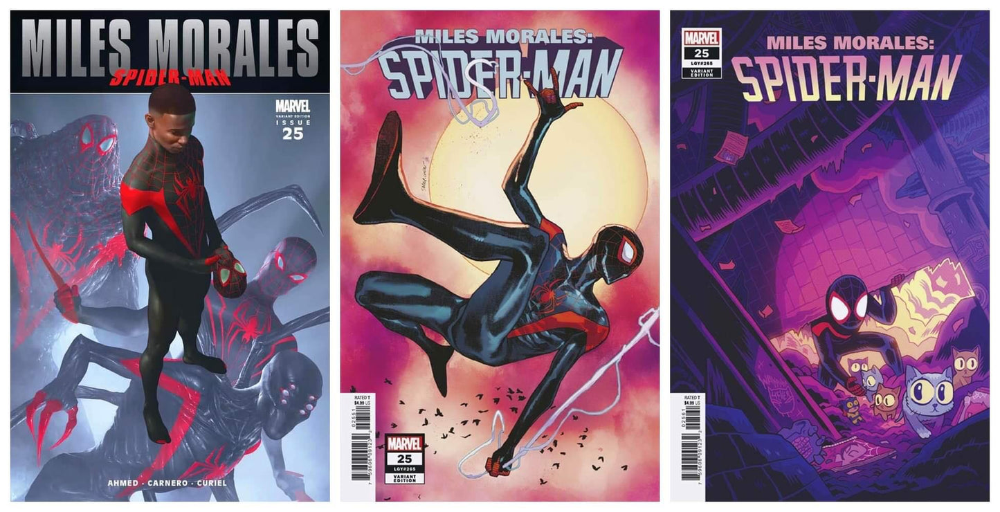 MILES MORALES #25 RAHZZAH ULTIMATE FALLOUT #4 TRUE HOMAGE VARIANT LIMITED TO 1500 COPIES, 1:25 PICHELLI & 1:50 HIPP VARIANT