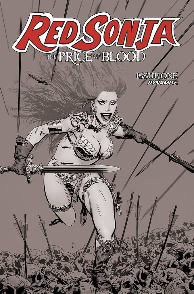 RED SONJA PRICE OF BLOOD #1 1:10 GOLDEN BW VARIANT