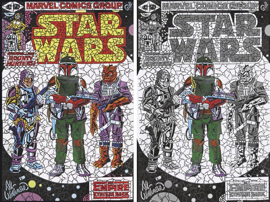 WAR OF THE BOUNTY HUNTERS #1 SHATTERED TRADE/COLOUR SPLASH VARIANT SET LIMITED TO 1000 SETS