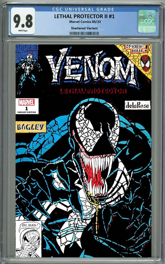 VENOM LETHAL PROTECTOR II #1 SHATTERED BLACK ERROR VARIANT LIMITED TO 1000 COPIES CGC 9.8 PREORDER