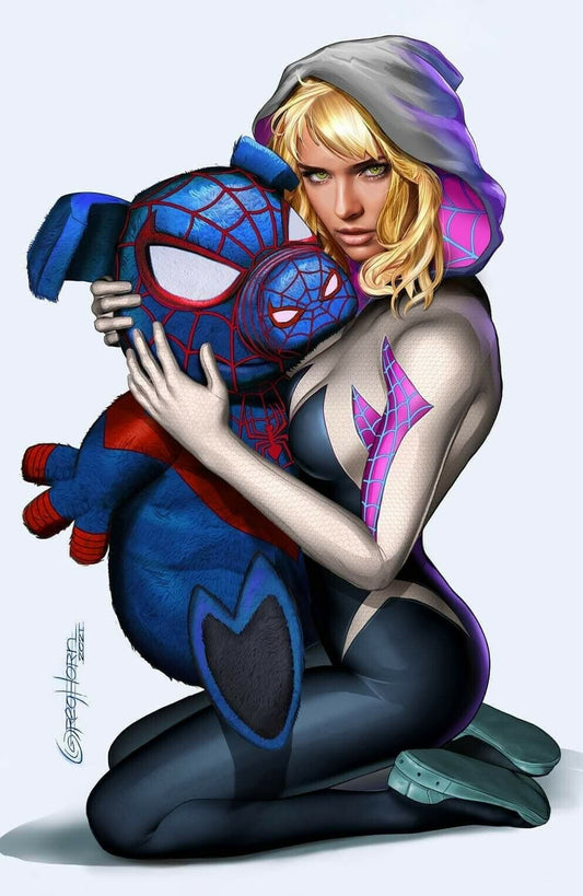 MILES MORALES #25 GREG HORN SPIDER GWEN & HAM VARIANT LIMITED TO 1000