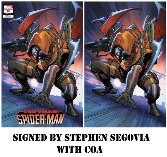 MILES MORALES: SPIDER-MAN #38 STEPHEN SEGOVIA TRADE/VIRGIN VARIANT SET LIMITED TO 1000 SETS - SIGNED WITH COA