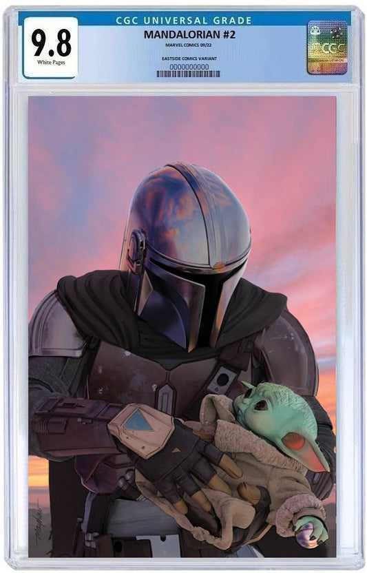 STAR WARS MANDALORIAN #2 MIKE MAYHEW VIRGIN VARIANT LIMITED TO 1000 CGC 9.8