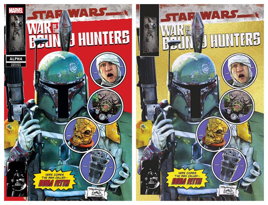 STAR WARS WAR BOUNTY HUNTERS ALPHA #1 MIKE MAYHEW RED TRADE/GOLD TRADE DRESS VARIANT SET LIMITED TO 1500