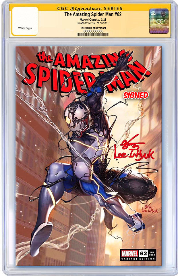 AMAZING SPIDER-MAN #62 INHYUK LEE VARIANT LIMITED TO 800 WITH COA CGC SS PREORDER