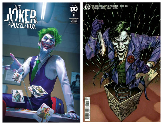 JOKER PRESENTS A PUZZLEBOX #1 TIAGO DA SILVA VARIANT LIMITED TO 800 COPIES WITH NUMBERED COA & 1:25 JESUS MERINO VARIANT