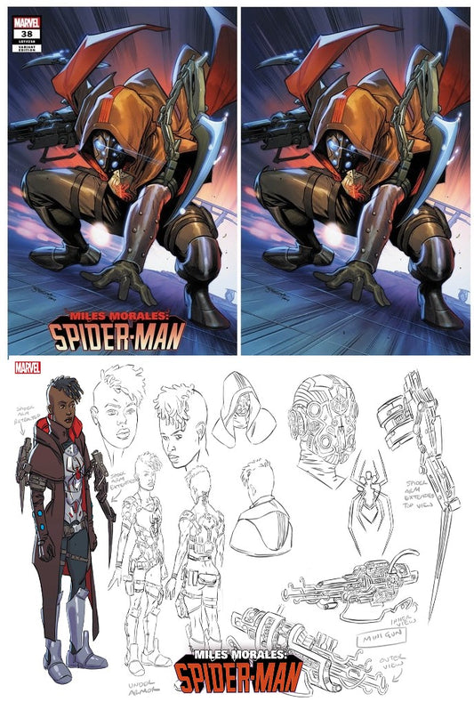 MILES MORALES: SPIDER-MAN #38 STEPHEN SEGOVIA TRADE/VIRGIN VARIANT SET LIMITED TO 1000 SETS & 1:10 ALLEN DESIGN VARIANT