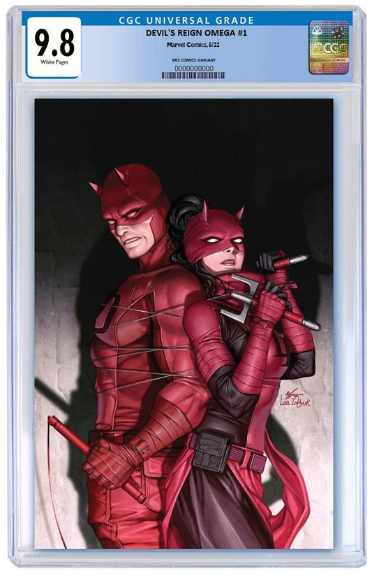 DEVIL'S REIGN OMEGA #1 INHYUK LEE VIRGIN VARIANT LIMITED TO 1000 COPIES WITH NUMBERED COA CGC 9.8 PREORDER