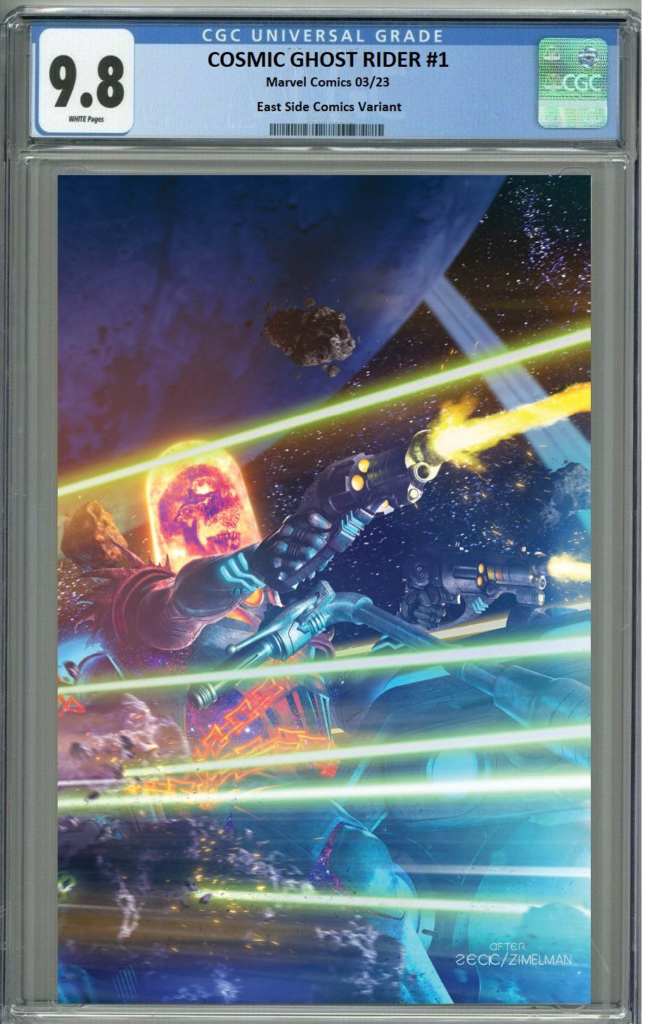 COSMIC GHOST RIDER #1 RAHZZAH VIRGIN VARIANT LIMITED TO 600 COPIES WITH NUMBERED COA CGC 9.8 PREORDER