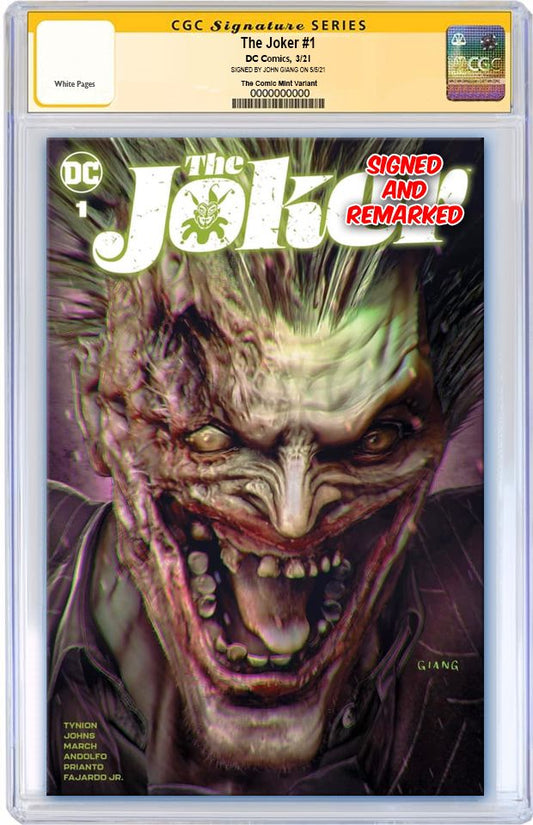 JOKER #1 JOHN GIANG VARIANT LIMITED TO 1000 WITH NUMBERED COA CGC REMARK PREORDER