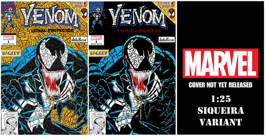 VENOM LETHAL PROTECTOR II #1 SHATTERED GOLD/BLACK ERROR VARIANT SET LIMITED TO 1000 SETS + 1:25 SIQUIERA VARIANT