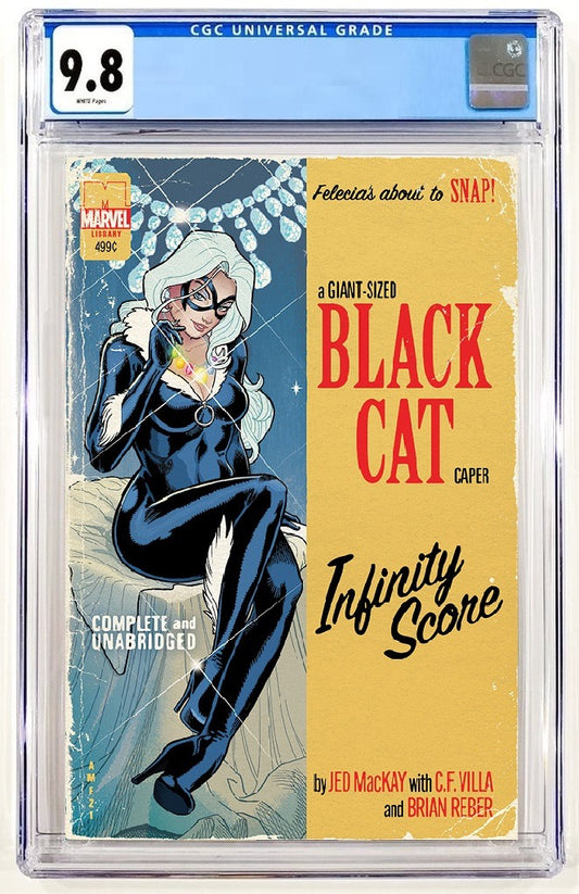 GIANT-SIZE BLACK CAT INFINITY SCORE #1 TONY FLEECS VINTAGE MAGAZINE HOMAGE VARIANT LIMITED TO 3000 CGC 9.8 PREORDER