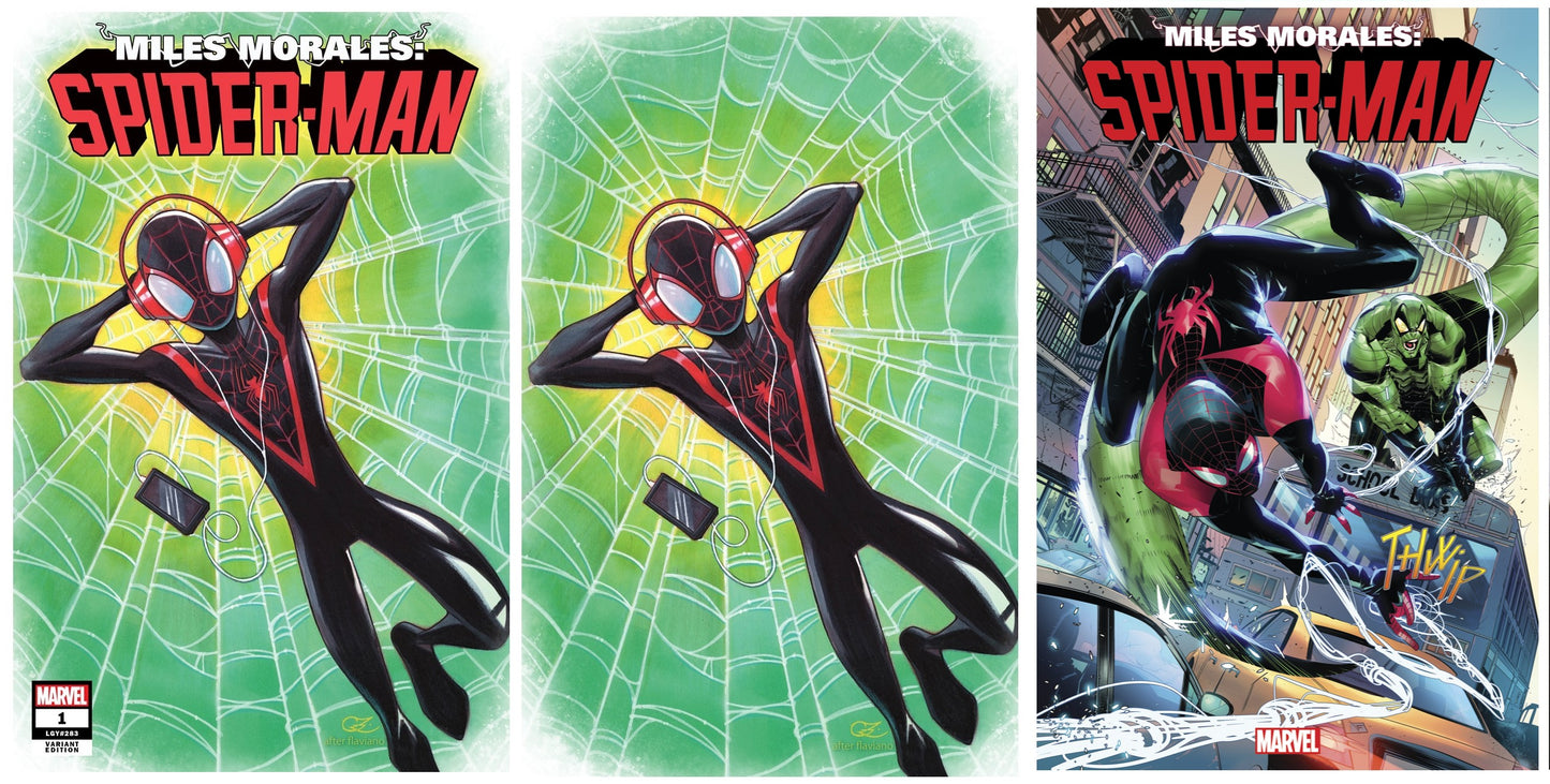 MILES MORALES SPIDER-MAN #1 CHRISSIE ZULLO TRADE/VIRGIN VARIANT SET LIMITED TO 500 SETS WITH NUMBERED COA + 1:25 VARIANT