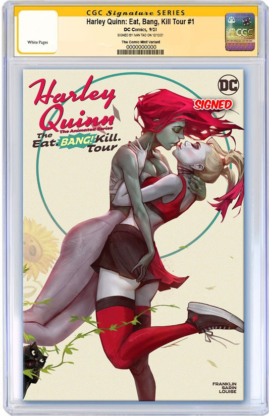HARLEY QUINN THE EAT BANG KILL TOUR #1 IVAN TAO VARIANT LIMITED TO 1000 WITH NUMBERED COA CGC SS PREORDER