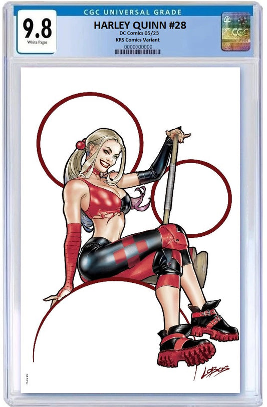 HARLEY QUINN #28 PABLO VILLALOBOS VIRGIN VARIANT LIMITED TO 600 WITH NUMBERED COA CGC 9.8 PREORDER