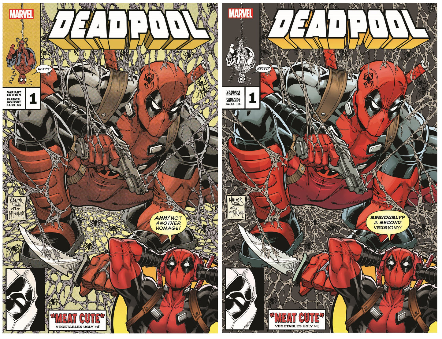 DEADPOOL #1 TODD NAUCK TRADE/SILVER TRADE VARIANT SET LIMITED TO 800 SETS WITH NUMBERED COA