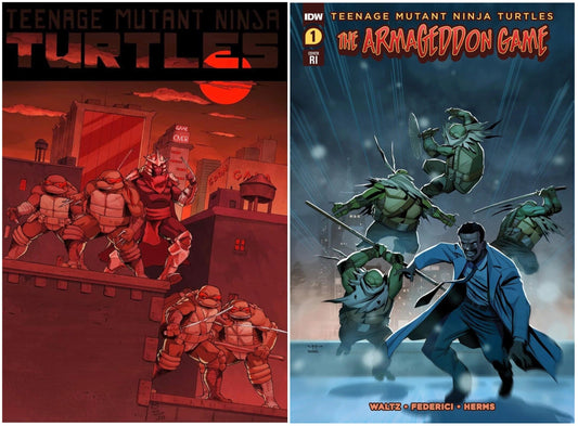 TMNT ARMAGEDDON GAME #1 NOAH SULT TMNT #1 HOMAGE VARIANT LIMITED TO 1000 COPIES & 1:10 QUALANO VARIANT