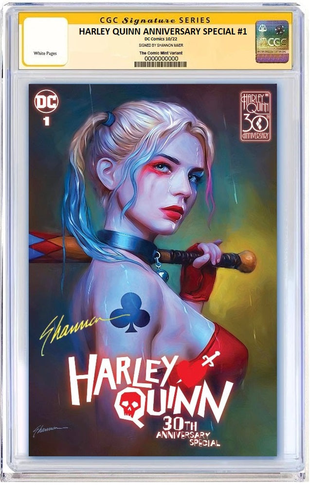 HARLEY QUINN 30TH ANNIVERSARY SPECIAL #1 SHANNON MAER VARIANT LIMITED TO 1000 COPIES WITH NUMBERED COA CGC SS 9.8