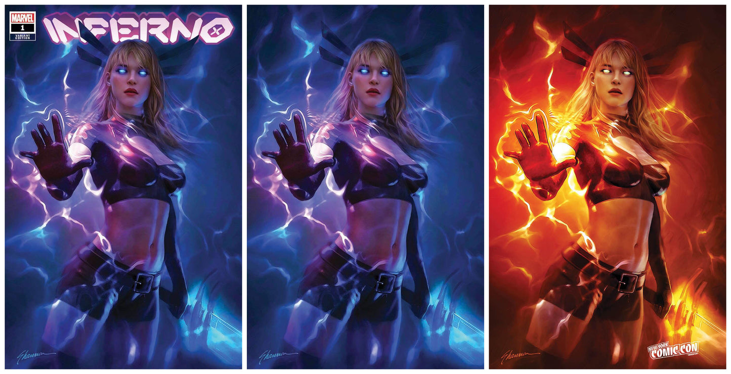 INFERNO #1 SHANNON MAER TRADE/VIRGIN VARIANT SET LIMITED TO 800 SETS WITH COA & NYCC VARIANT
