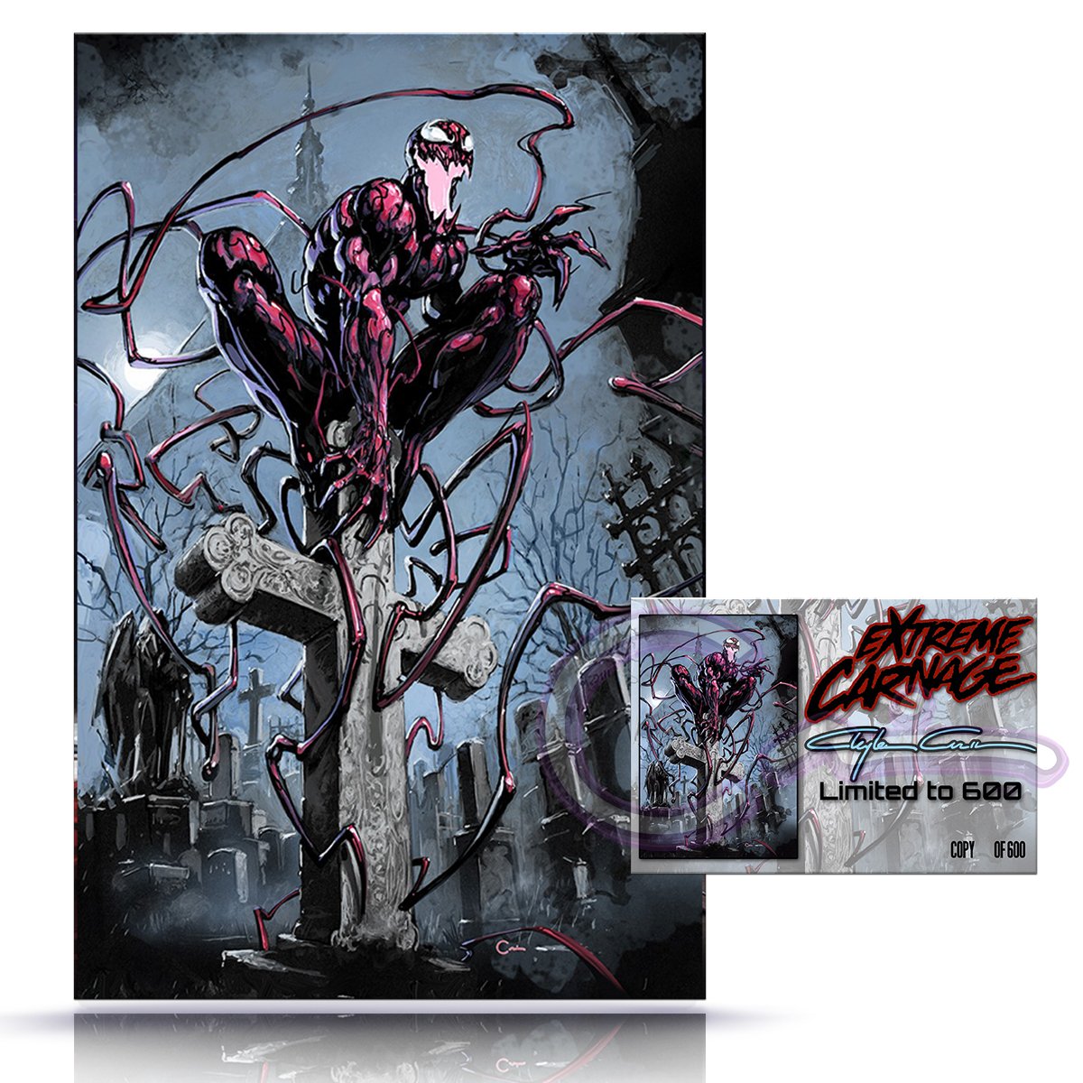 EXTREME CARNAGE ALPHA #1 CLAYTON CRAIN VIRGIN VARIANT VARIANT LIMITED TO 600 WITH  NUMBERED COA