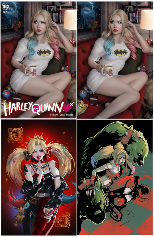 HARLEY QUINN #24 WARREN LOUW TRADE/VIRGIN VARIANT SET LIMITED TO 1000 SETS + 1:25 & 1:50 VARIANTS